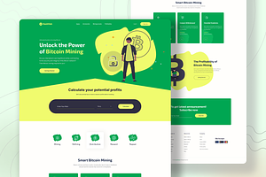 HashHub- Bitcoin Mining Landing page