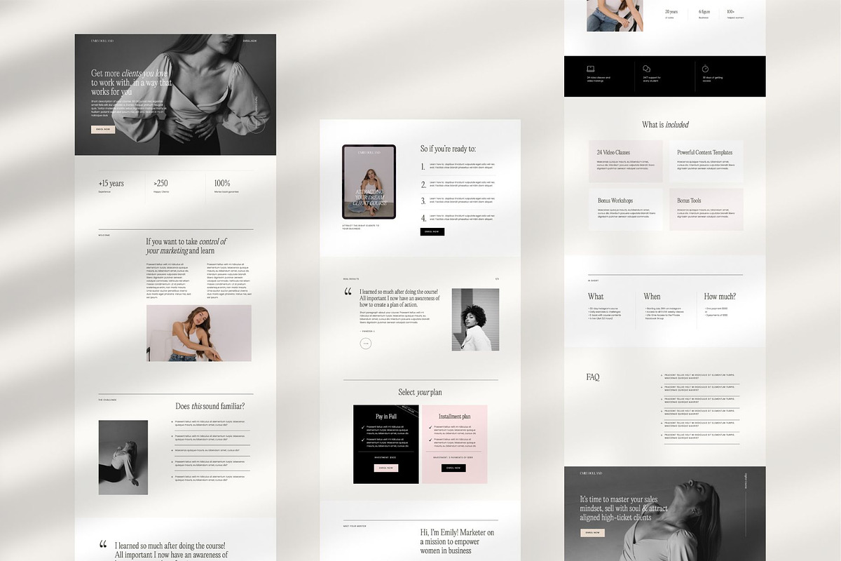 Showit Sales page, a Landing Page Template by Digital&Chic (Photo 2 of 5)