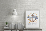 Nautical Set. Watercolor., a Texture Illustration by Marina Ermakova (Thumbnail 3 of 7)