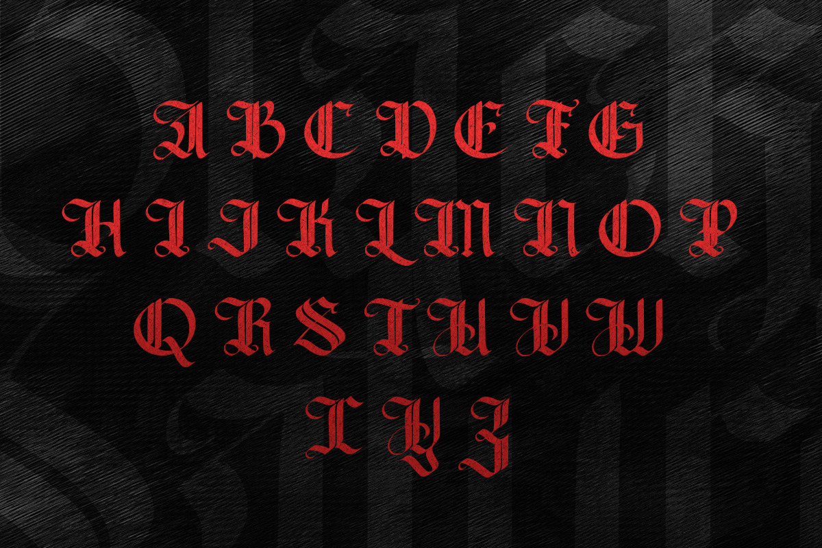 The Black Saturday Blackletter Font, a Blackletter Font by Vampstudio (Photo 11 of 13)