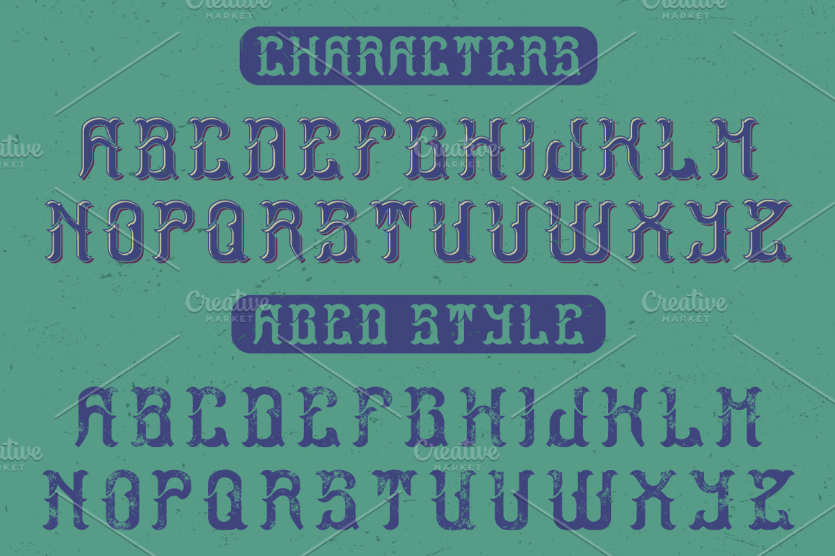 Ocean Storm label font preview 2
