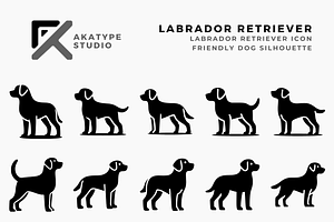 Labrador Retriever Icon Vector, a Solid Icon by Akatype Studio