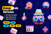 Deep web 3d Illustration Icon Pack, an Object 3D Model by Ui Stock