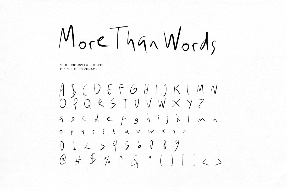 More than words, a Handwritten Font by dailygraphic (Photo 10 of 10)