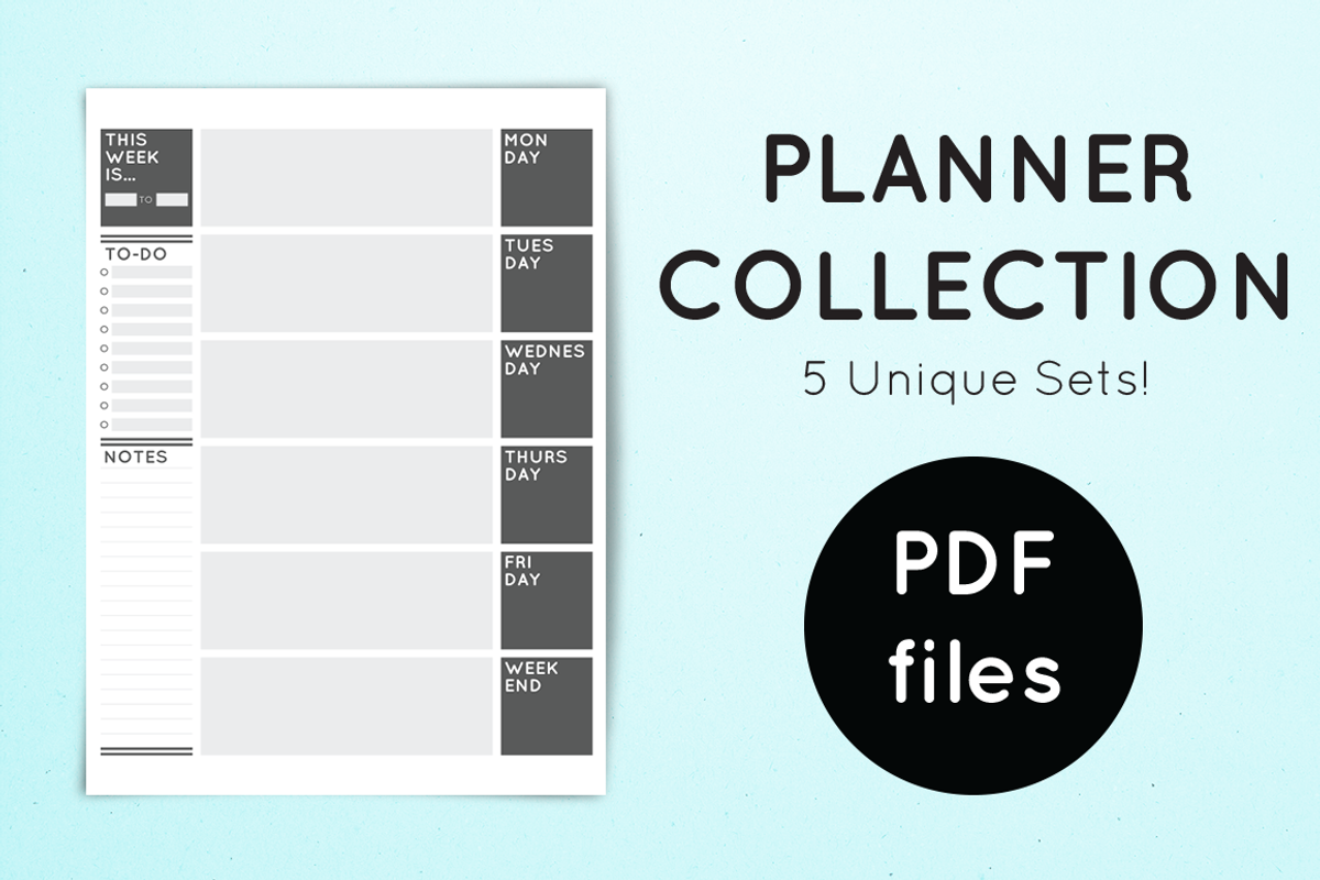 Planner Set Collection, a Stationery Template by Lacy's Designs (Photo 1 of 6)