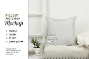 Square Home Pillow Chair Mockup, a Household Mockup by HaywireMedia & Mockups (Thumbnail 2 of 3)