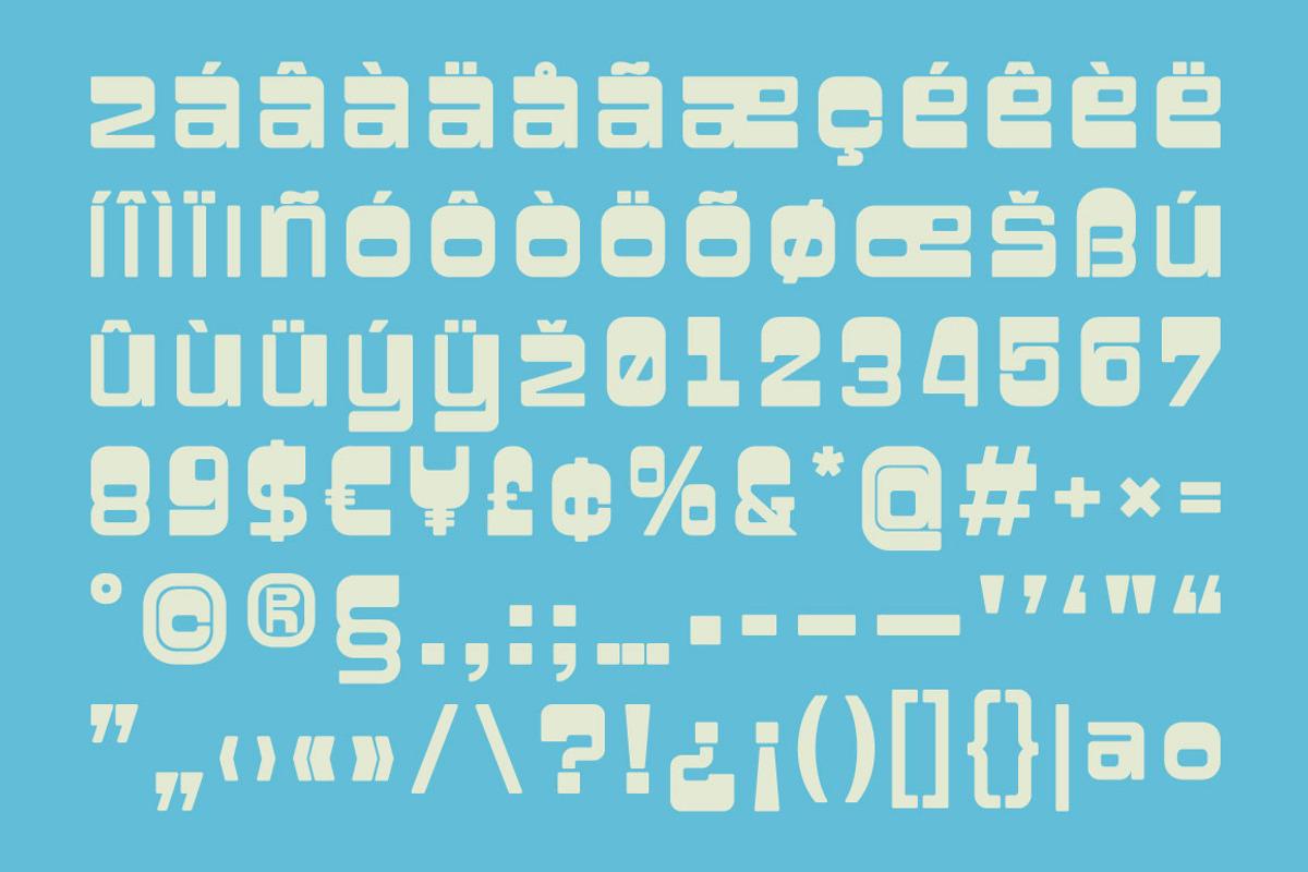 Nexbloc - Retro Futuristic Display, a Font by Juru Rancang Studio (Photo 7 of 10)