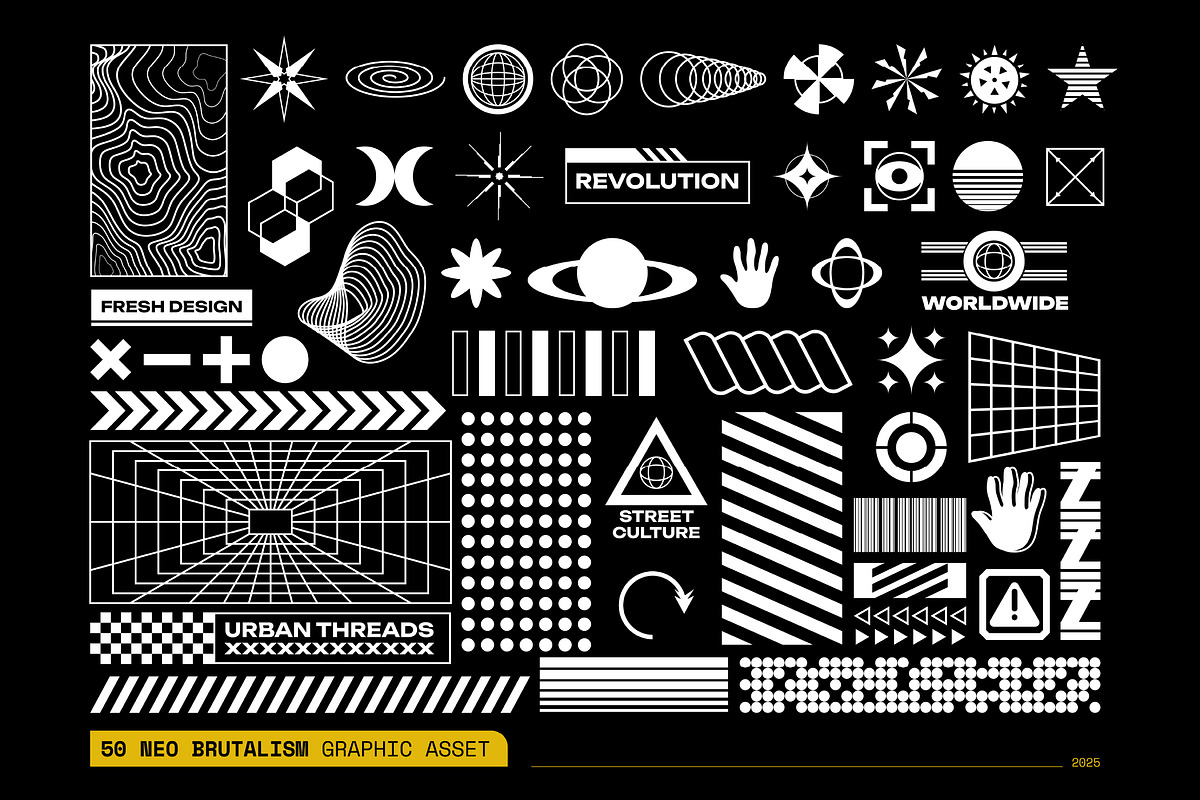 Neo Brutalism Graphic Collection, an Object Graphic by Sundaylab (Photo 1 of 3)