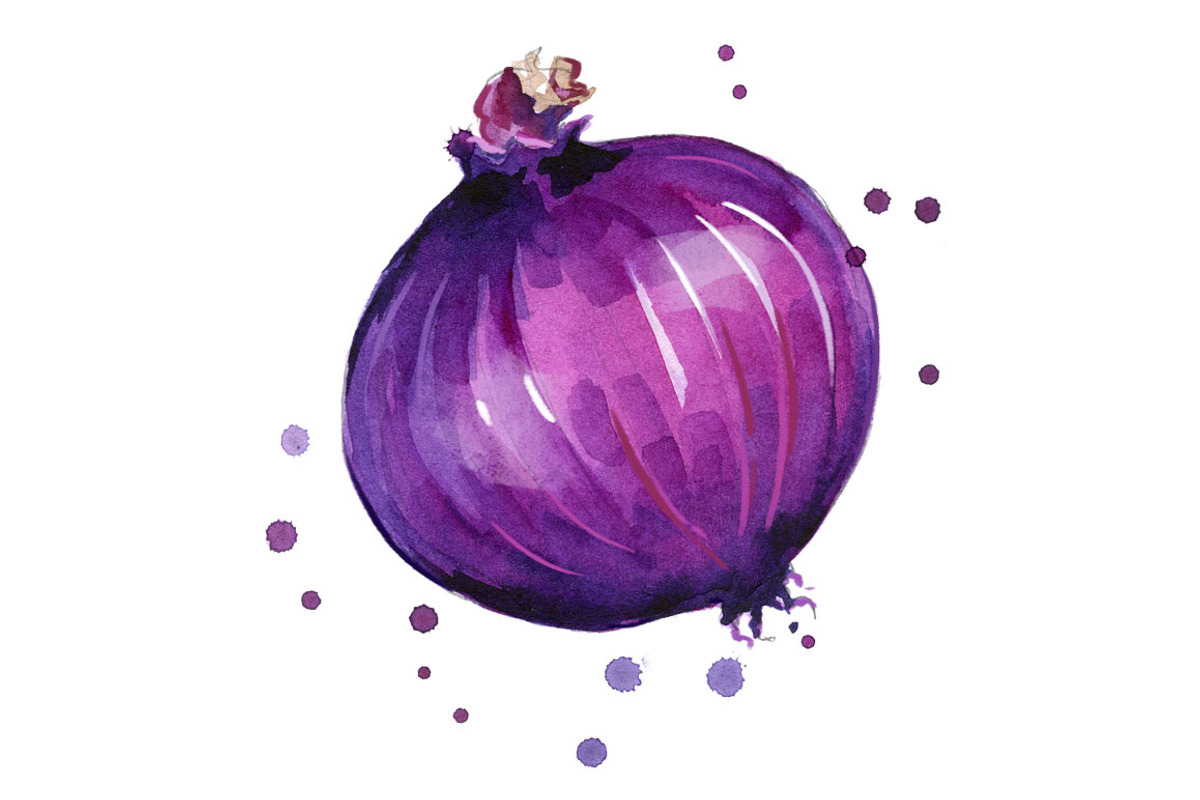 Set of purple foods, watercolor, a Food Illustration by Kamenuka (Photo 4 of 4)