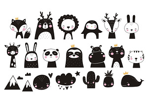 Scandinavian Animals Prints, Pattern