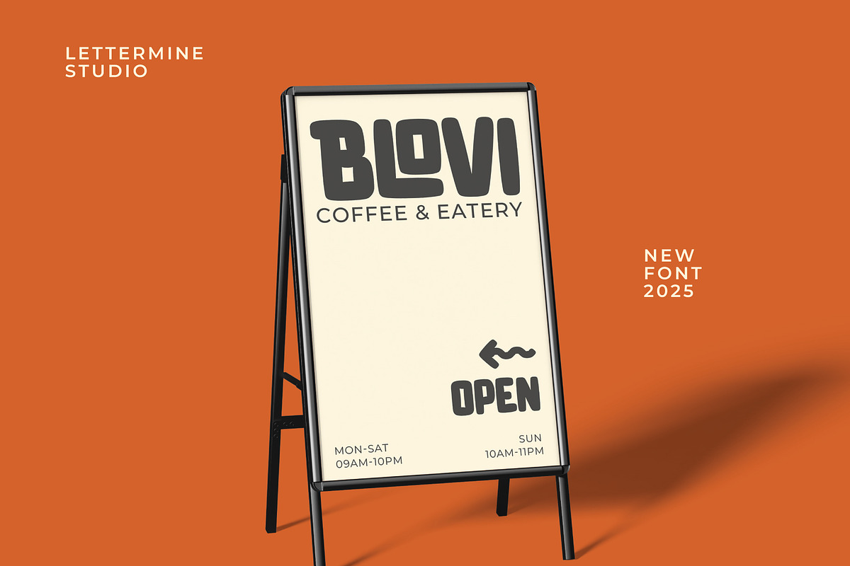 Blovi Core – Bold Food Food, a Font by Lettermine (Photo 5 of 10)