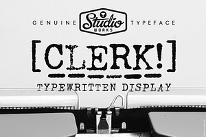 Clerk Typewritten Display Type!