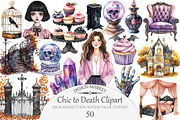 Watercolor Chic to Death Clipart, an Illustration by Design Market (Thumbnail 1 of 5)
