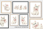 15 Bundle Watercolor Girl Cat Pink, an Animal Illustration by Morspective (Thumbnail 4 of 8)