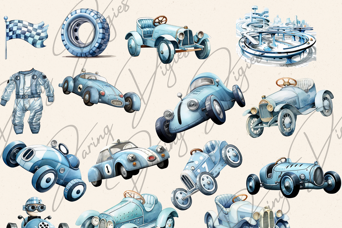 TURBO KID RACERS CLIPART BUNDLE, a Graphic by Daring Digies (Photo 4 of 5)