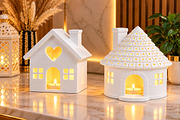 3D Ceramic Tea Light Houses STL, a Scene 3D Model by Layerology (Thumbnail 4 of 4)