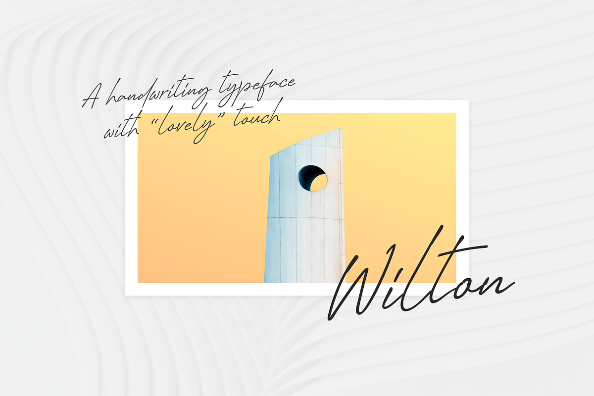Wilton - Handwriting Font, a Handwritten Font by Aantebas (Photo 1 of 5)