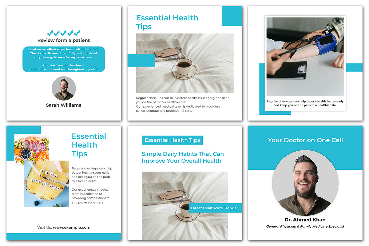 Clinic | 25 Posts | Instagram Posts, a Social Media Template by Mohammad Sarfaraz (Photo 3 of 5)