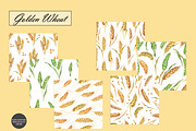 Watercolor Wheat Seamless Patterns, an Illustration by OlDm_Shop (Thumbnail 8 of 10)