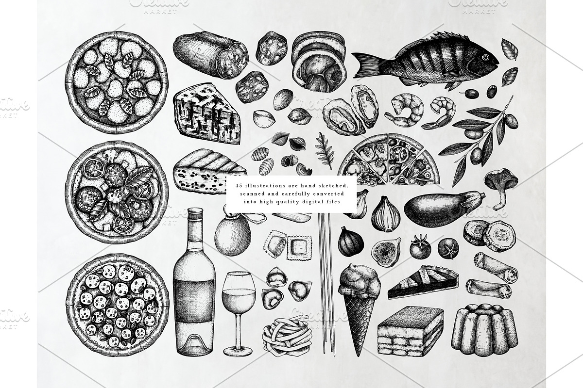 Italian Food Sketches & Designs, a Food Illustration by Yevheniia (Photo 9 of 10)