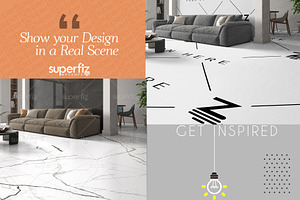 Floor&Wall LinvingRoom Mockup SM237