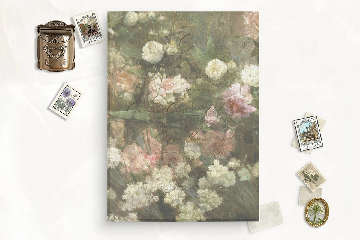 Floral Serenity Printable Vellum, a Stationery Template by SilverJoyAtelier (Photo 2 of 2)
