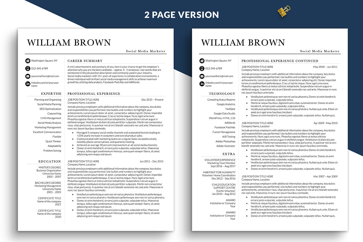 Social Media Marketing CV Resume, a Resume Template by BestResumes.Co (Photo 2 of 7)