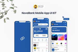 NovaBank – Modern Banking App UI Kit, an UI Kit Template by DesignBox