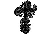 Floral Cross Silhouette, an Object Graphic by Creativeshirt (Thumbnail 6 of 20)