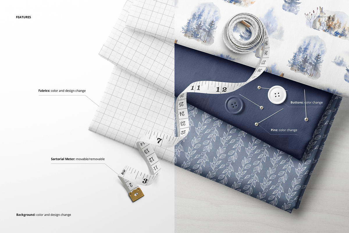 Folded Fabrics Mockup 39/FF v.6, a Product Mockup by creatsy5 (Photo 3 of 10)