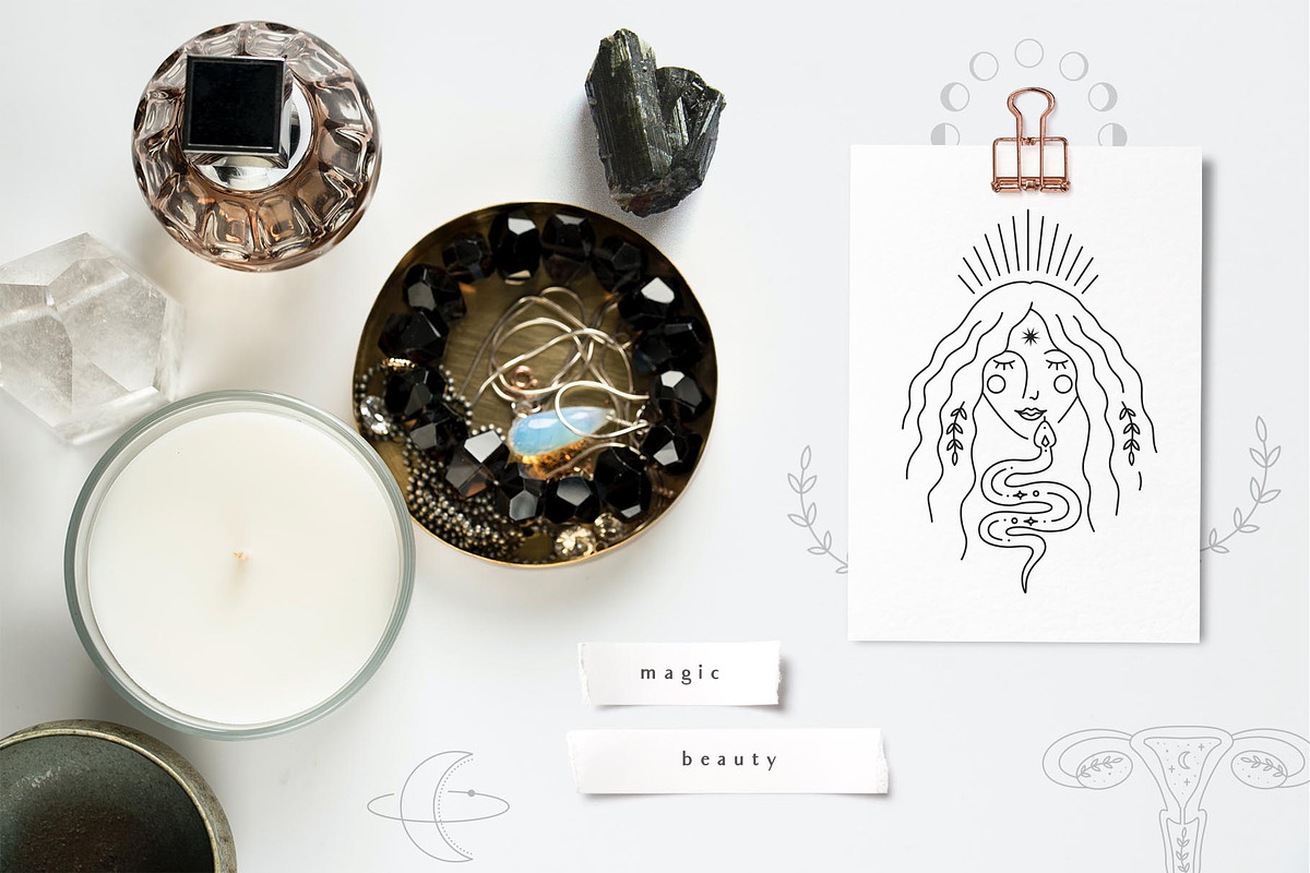 Magic woman feminine pack, a Person Illustration by Alisovna (Photo 3 of 12)