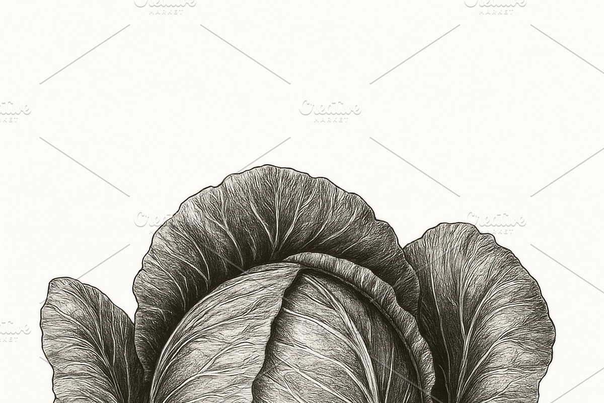 20 Botanical Vegetables Vintage Ink, a Food Illustration by Virgo Studio (Photo 8 of 8)