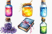 Watercolor Fairy Apothecary Clipart, an Illustration by Canvas Craft (Thumbnail 2 of 7)