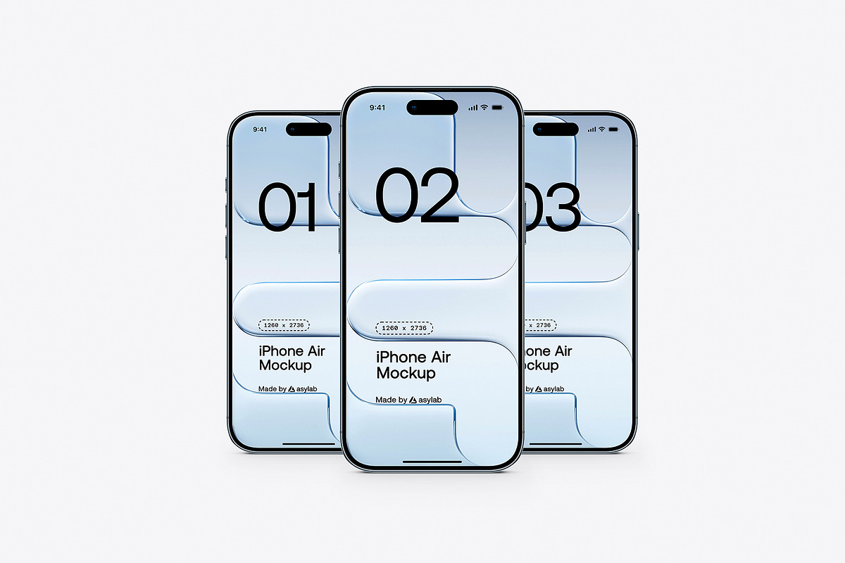iPhone Air - 24 Mockups Scenes, an iPhone Mockup by Asylab (Photo 16 of 62)
