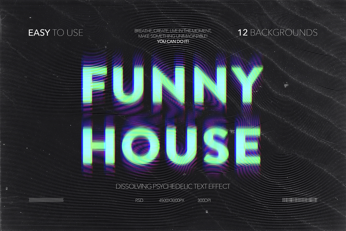 Dissolving Psychedelic Text Effect, a Brushes & More by Milka (Photo 1 of 6)