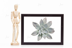 Black styled frame isolated mockup