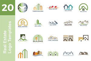 20 Logo Real Estate Templates Bundle