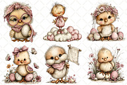 Whimsical Easter Chick Clipart, an Illustration by Black Bird Studio (Thumbnail 5 of 6)