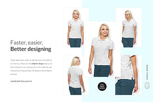 Women Polo Shirt Mockups FREE DEMO