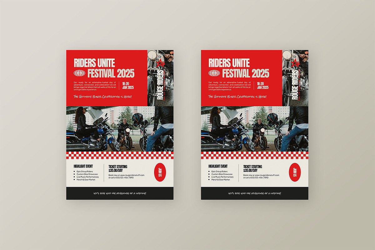 Rouge Riders - Flyer Template, a Flyer Template by StreaksideStd (Photo 3 of 3)
