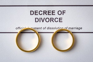 Gold Wedding Rings on Divorce Decree, an Abstract Photo by Davizro's Market