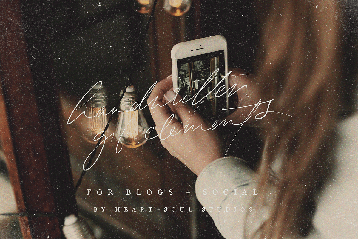 Handwritten GIF Blog+Social Elements, a Templates & Theme by Heart + Soul Studios (Photo 1 of 10)