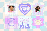 Y2K Instagram Post Templates Canva, a Social Media Template by Hell Yeah Designs (Thumbnail 3 of 6)
