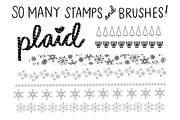 Procreate Christmas Shapes Set, a Brush Add-On by Positively Present (Thumbnail 10 of 10)