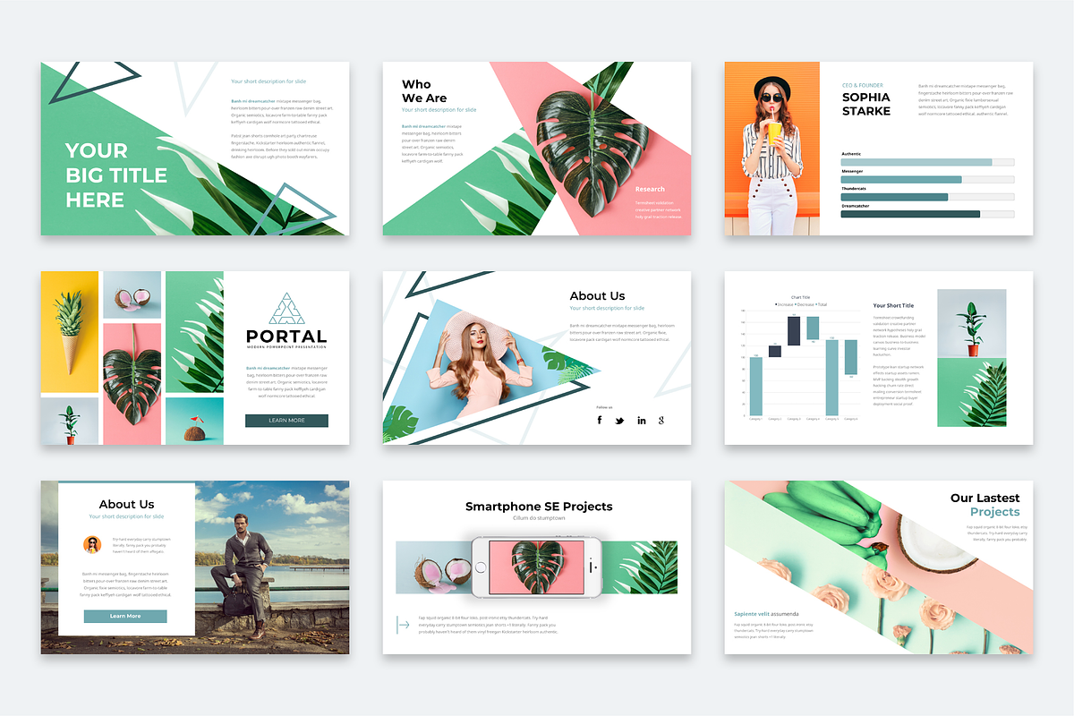 Portal Modern Template Bundle, a Presentation Template by Reshapely (Photo 3 of 36)