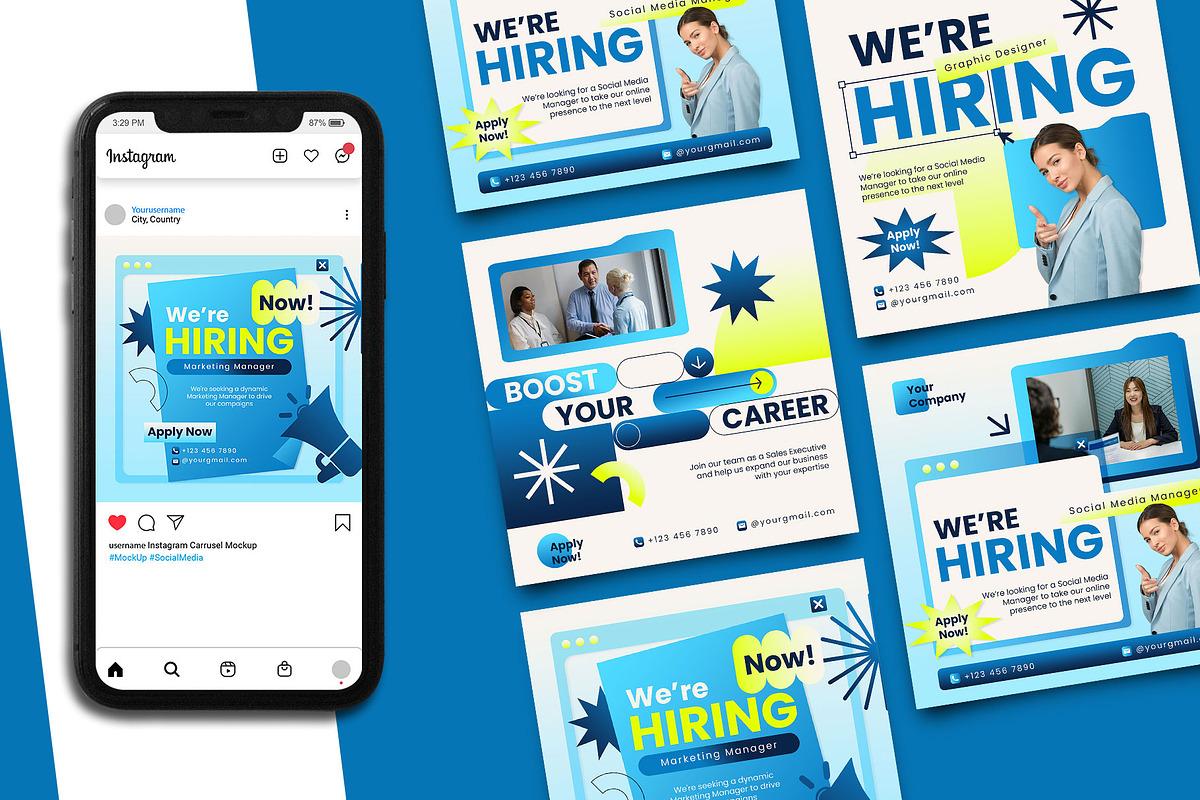 We're Hiring Instagram Post Template, a Social Media Template by Artnivora.Std (Photo 2 of 2)