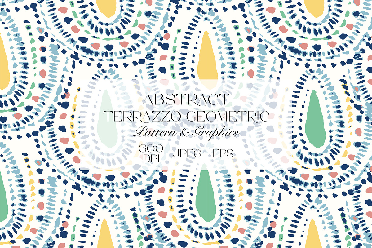 Abstract Terrazzo Seamless Pattern, a Pattern Graphic by StudioGlouna (Photo 1 of 6)