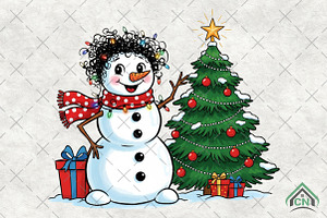 Funny snowman png, Christmas snowman, an Illustration by Craft Nest