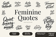 Feminine Quotes Lettering Bundle, an Object Graphic by Yanakicc (Thumbnail 1 of 9)
