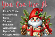 Christmas Gnome Sublimation Clipart, a Seasonal Illustration by Craft Nest (Thumbnail 5 of 5)